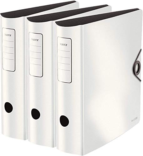Leitz Qualitätsordner, 180° aktiv solid breit (82mm | 3er Pack, weib)