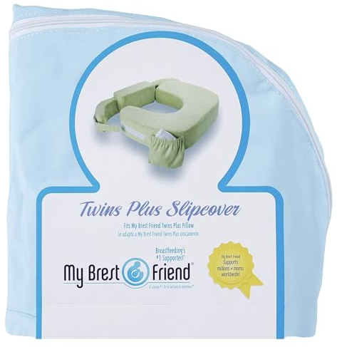 MY BREST FRIEND 0048 Baby wild - Bezug für amerikanisches Zwillings-Stillkissen, abwaschbar, Farbe: blau