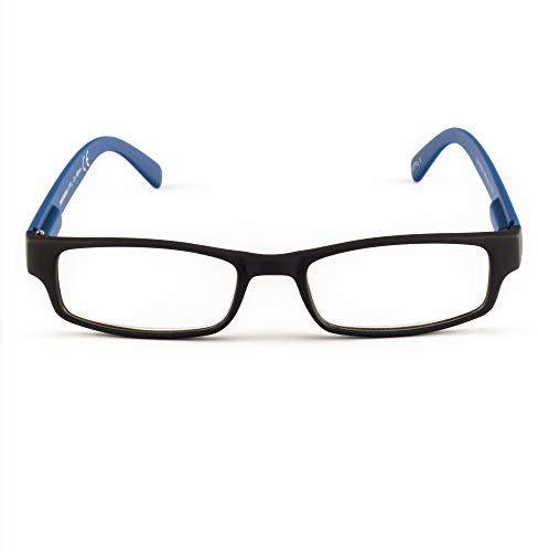 Contacta, One, Occhiali da Lettura per Uomo e Donna, Occhiali Pratici e Funzionali, Montatura Bicolore, Colore Blu, Diottrie +3,50, Confezione con Astuccio Trasparente, 21g