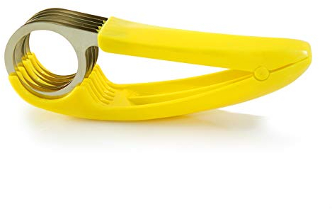 FireKylin Banana Slicer,ABS + Stainless Steel Fruit and Vegetable Salad Peeler Cutter Kitchen Tools For Banana,Strawberry,Grape(1 pcs)