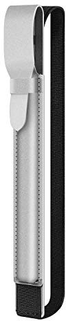 Fintie Halter für Apple Pencil Pro/USB-C & Apple Pencil 1./ 2. Gen, Kunstleder Stift Hülle mit USB-Adapter-Tasche kompatibel mit iPad Hülle, Silber