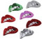 EXCEART 7pcs Mouth Patches Iron on or Sew on Lip Sequins Patches Iron On Patch Stickers Embroidery Iron Sew On Embroidered Sticker Unique Clothes Patches Decor for DIY Clothing (Random Style)