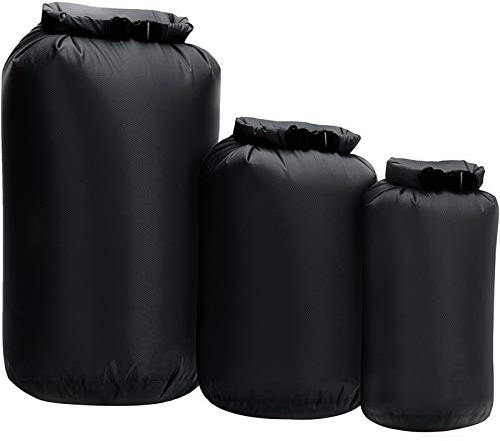Lixada 3 Stück Dry Bag 8l, 40l und 70l,wasserdichter Packsack Roll Top Dry Sack Tragbarer Trockensack zum Kajakfahren Boot Angeln,Schwimme,Kanufahren,Rafting