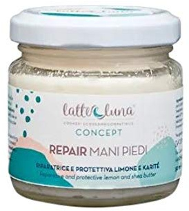 Latte e Luna Repair Mani Piedi Crema Riparatrice e protettiva limone e karité 105 ml Linea Concept