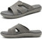 KuaiLu Claquette Femme Orthopédique Mode Legere Soutien Plantaire Sandales Reglables Confort Yoga Plage Piscine Douche Mules Gris 43