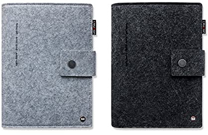 Chtom Wollfilz A5 Fashion Business Filz Notizbuch Student Tagebuch (Farbe: Grau, Größe: A5)