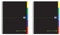 Oxford Black N'Colours Notizbücher, A4+, mikroperforiert, extra dicker Deckel, 100 Blatt, kariert, 5 x 5 cm, Packung mit 2 Heften, 5 Tabs