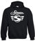 Textilhandel Hering Kapuzenpullover - Simson Logo + Schrift Fun (Schwarz, L)
