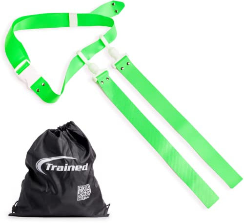 10 Man Flag Football Belts, 10 Player Adjustable Flag Football Set for Sports Teams, Training & Competition by Trained