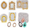 6 PC Marco Vintage Molde de Silicona, Molde de Silicona Barroco para Decoración de Tartas, Marco de Fotos de Encaje con Curvas 3D para Galletas de Chocolate y Goma de Azúcar