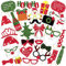 31Stück Weihnachten Foto Requisiten,Fotobox Accessoires für Weihnachten,Weihnachtsparty Foto Booth Requisiten Dekorationen,Party Zubehör,Tischdeko Geburtstag,Silvester Foto Requisiten,Party Deko