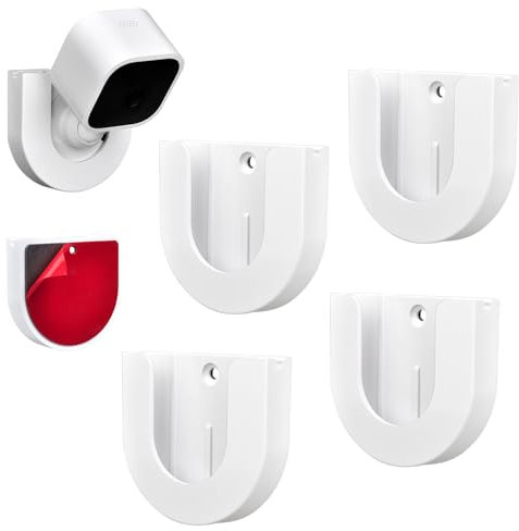 4 Pack Strong Adhesive Wall Mount for Blink Mini Indoor Camera,Two Ways Easy Installation, No Drilling or Screw Secured Fixed (Blink Mini is not Included)