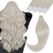 Vivien Tape Extensions Echthaar Blond Invisible Tape Echthaar Extensions Platinblond Glatt Kurz Haar 30 cm 30g 20Pcs #60