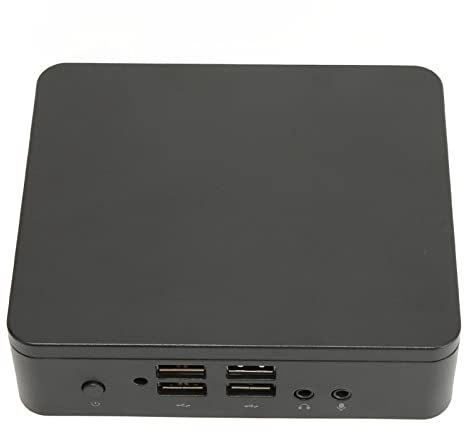 Zunate Lüfterloser -PC, X5-Z8350 Micro Industrial Control Small Host, Dual 4K Display, 4 GB und 64 GB SSD, für Bürobetrieb, Industrielle Anwendung