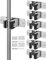 AceMining Broom Holder, 6Pcs Silver Broom Holder Wall Mounted, Stainless Steel Mop Holder, Broom Gripper with Nails Installation, Heavy Duty Broom Clips, Broom Storage