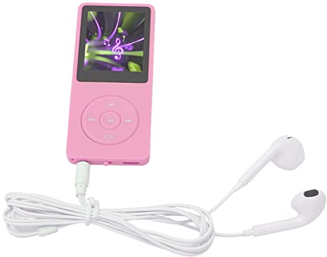 Lettore MP3 MP4 da 8 GB, Lettore Musicale Portatile con Schermo TFT HD da 1,8, Lettore Musicale Sports con Auricolare per Passeggiate/jogging/esercizio Fisico, 64 GB (Rosa)