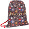 Harry Potter Chibi Turnbeutel mit Kordelzug für Kinder, Turnbeutel, Schwimmtasche, Schule, Kindergarten, Rucksack, Grau / Rot, Einheitsgröße, Beutel mit Kordelzug