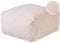 Beliani Pouf Sitzpouf Sitzhocker Cord beige 50 x 50 cm Quadrat Modern Skandi Mukki