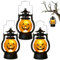 Halloween Kürbis Licht 3 Stk,Halloween Vintage Kürbis laterne,Tragbare Kürbis Led,Halloween Deko Kürbis Beleuchtet,Halloween Dekorationen Kürbis Licht,Kürbis laternen mit verschiedenen Ausdrücken
