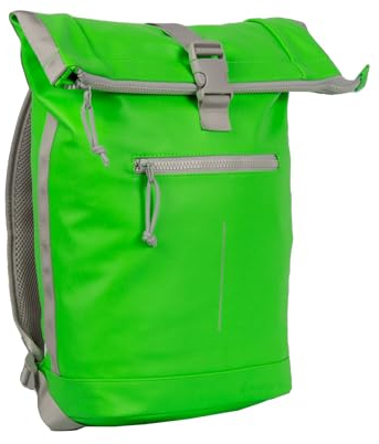 New Rebels Mart New York Rolltop Backpack 16 l Rucksack, Unisex, Erwachsene, Grün Neon, 30x12x43cm, Casual