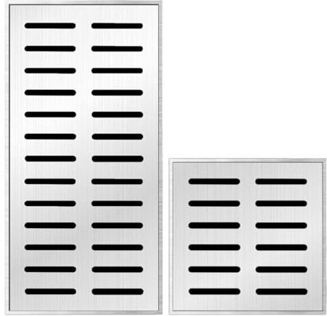 Edelstahl-Gitter-Dachrinnenabdeckung, Quadratisches Regengitter Mit Rahmen, Rutschfester Bodenablauf, For Außenterrasse, Hof, Garten, Pool, Deck, Abfluss-Set ( Color : 304 stainless steel , Size : 40x