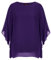 Hanna Nikole Women's Tops Batwing Sleeves T-shirt Large Sizes Mesh Blouse Shirt Purple 20