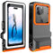Shellbox Pochette Étanche Smartphone IPX8 Pochette Téléphone Étanche au Toucher Housse Étanche Smartphone Compatible for iPhone 16 15 14 13 12 11 Pro Max Samsung S24 S23 A35 A55 A25 A15 (Black Orange)