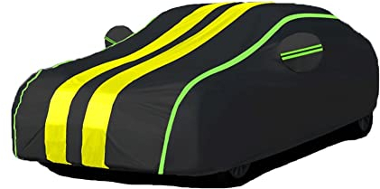 Autoplane Wasserdicht Atmungsaktiv Passend Für FIAT 500L 2013-2017, mit Reißverschluss und Oxford-Stoff Draussen Autoplane, Vollgarage Autoabdeckung für Schnee Regen Staub Hagel Schutz (Color : A)