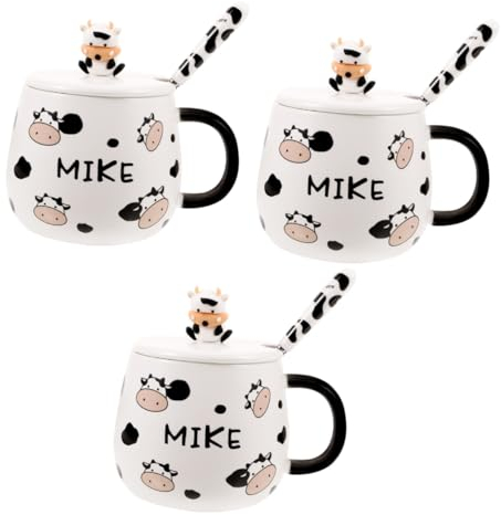 Zerodeko 3 Ensembles Tasse à En Céramique De Vache Tasses à Expresso Tasse De à Expresso Tasses à Tasse D' Tasse De Vache Bureau Tasse à