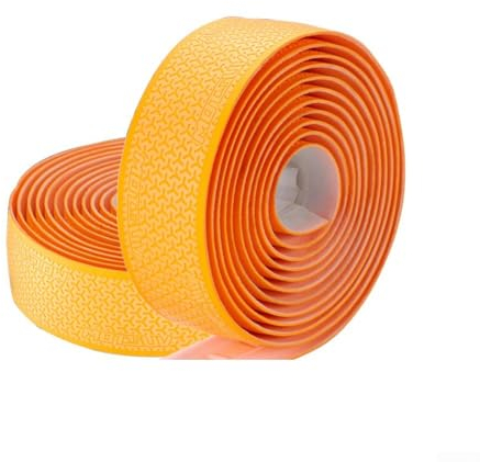 HEIBTENY Rennrad Lenkerband Mit 3D Muster, Stoßdämpfung, Angelruten-Schlägerband Für Fahrradlenker, Badmintonschläger, Stuhlarmlehnen Und Laufbänder(Orange red)