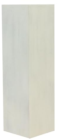 Oriental Galerie Säule Holzsäule Dekosäule Podest Ständer Sockel Blumenständer Holz Lime-Weiß mittel 75 cm