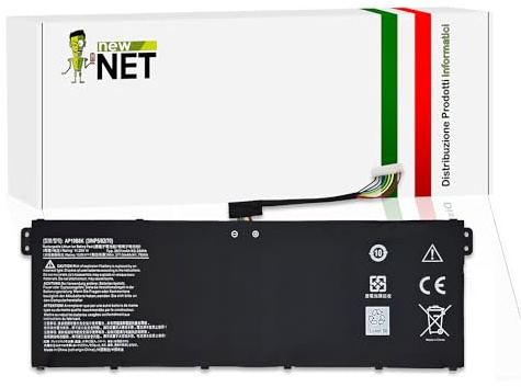 new net - Batteria AP19B8K Compatibile con Acer Chromebook 314 CB314-2H, CB314-2H-K0VA, CB314-2H-K18A, CB314-2H-K17E, CB314-2H-K4ZL, CB314-2H-K2B4, CB314-2H-K7E8 [11.25 V - 43 Wh]