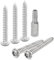 QUARKZMAN M5 x 40mm Vis à Tôle de Sécurité à Tête Cylindrique Torx, 30 Pièces Vis Autotaraudeuses en Acier Inoxydable 304 Résistantes au Vandalisme Antivol avec Embout T25 (Argent)