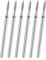 YUXIANLB 6pcs Cuticle Drill Bit, Flame Shape Diamond Nail Drill Bits Set with Case, Professional Manicure Tools 3/32 Flame Cuticle Clean Nail Carbide Bits for Home Salon