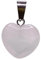 Felicidade Ciondolo a forma di cuore in quarzo rosa, gioiello lenitivo ed elegante in pietra semi-preziosa, 4 cm, Pietra, Quarzo