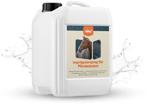 nimo® Spray impregnante per coperte di cavalli | Impregnazione spray | Impermeabilizzazione contro umidità e sporco | Traspirante | Protezione antipioggia per coperte di cavalli