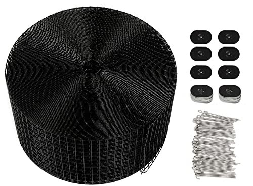 Loohacp Solar Proofing Bird Mesh, 6 100ft Solar Panel Wire Mesh Roll & Clip Kit, 70 Fixing Clip Kit Bird proofing for Protection of Solar Panels