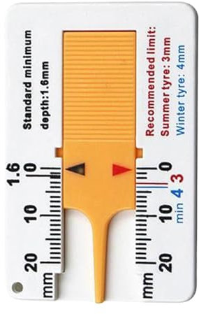 Generico - Misuratore digitale di profondità del battistrada - Indicatori di profondità del battistrada | Calibro per la misurazione della filettatura dei pneumatici | Indicatore di facile lettura