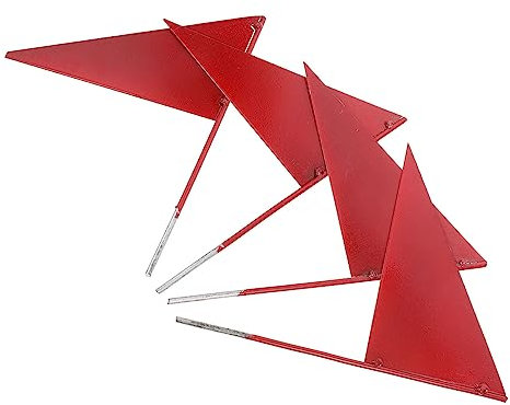 Dreiecksflagge aus Eisen mit Stab 4 Stück für Leichtathletik