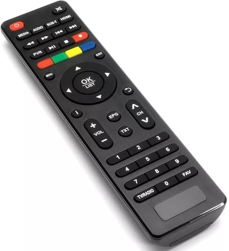 XINFUTE Original-Fernbedienung für Xoro DVB-T2 Digital SAT-Receiver HRT 8730 HRK7672