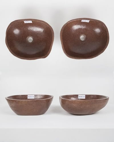 Naturstein Zwillings-Doppelwaschbecken-Waschbecken 40 cm rundum poliert