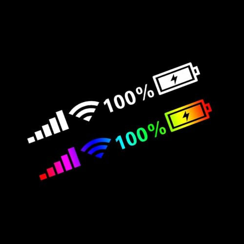 Vinyl Reflective Car Sticker Featuring Wifi Battery Level Signal Great for Personalizing Your Vehicle and Gadgets (Yellow)