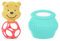 Bright Starts Disney Baby Mordedor y Sonajero Winnie The Pooh Hunny & Shake, juguete para cochecito ideal para llevar a todos lados, para recién nacidos y mayores