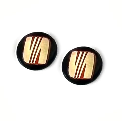 2 Stück Aufkleber 8mm Diameter fürS.E-A.T-Auto Kfz. Für Schlüssel Key Fernbedienung, usw. Sticker mit Emblem (2St, 8mm., schwarz - rot, S.-E.at, Epoxy.)