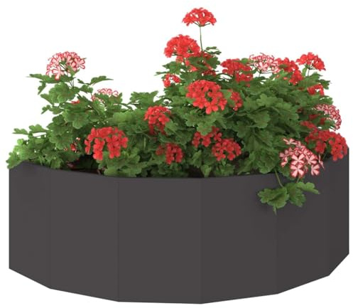 vidaXL Pflanzkübel Schwarz 120 x 60 x 35 cm Stahl