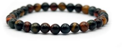 Tigerauge Armband 6mm-14mm | Schutz und innere Stärke | Edelsteine aus Südafrika | Handgefertigtes Perlenarmband aus Deutschland | Schmuck für Damen & Herren
