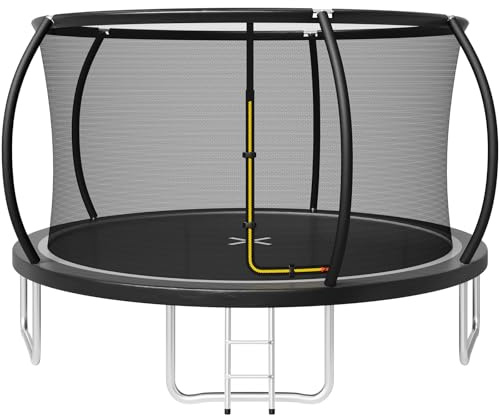 JUMMICO Trampolin Outdoor Ø 183/220/290/360 cm Komplettset mit Sicherheitsnetz, Randabdeckung & Montagezubehör, Rundes Gartentrampolin für Kinder