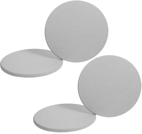 SHINEOFI 4 Platos para Macetas de Barro de Diatomeas Absorbente Bandejas Antigoteo para Plantas de Interior y Exterior Platillos Resistentes Color Gris Claro para Jardín y Hogar