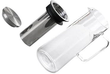 Guangcailun Kaffeebereiter für Kaltbrühkaffee: Robuste Glaskaraffe mit luftdichtem Deckel für optimale Frische und optimalen Brühkomfort. Inklusive Filter.