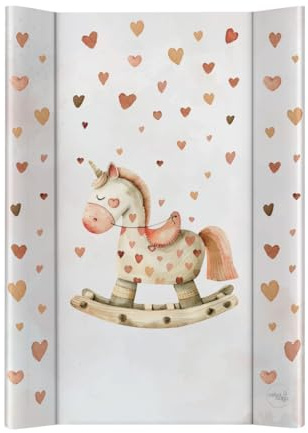 CEBA BABY Harte Wickelauflage 50x70 cm – Ultra Light Wickelbrett für Wickelkommode, leicht & stabil (Rocking Horse)